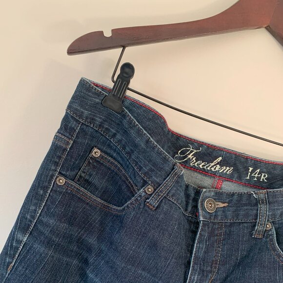 Blue Navy Tommy Hilfiger Freedom Bootcut Denim Jeans - Picture 3 of 4